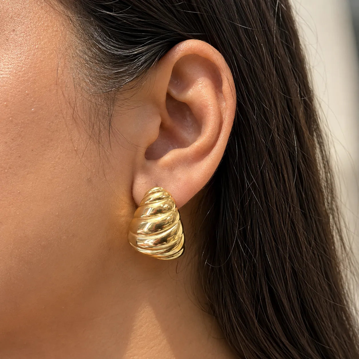 Dazzle Dome Earrings - 18K Gold Plated