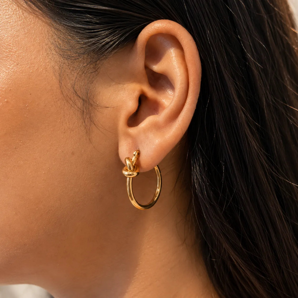 Nova Loop Hoops Earrings - 18K Gold Plated