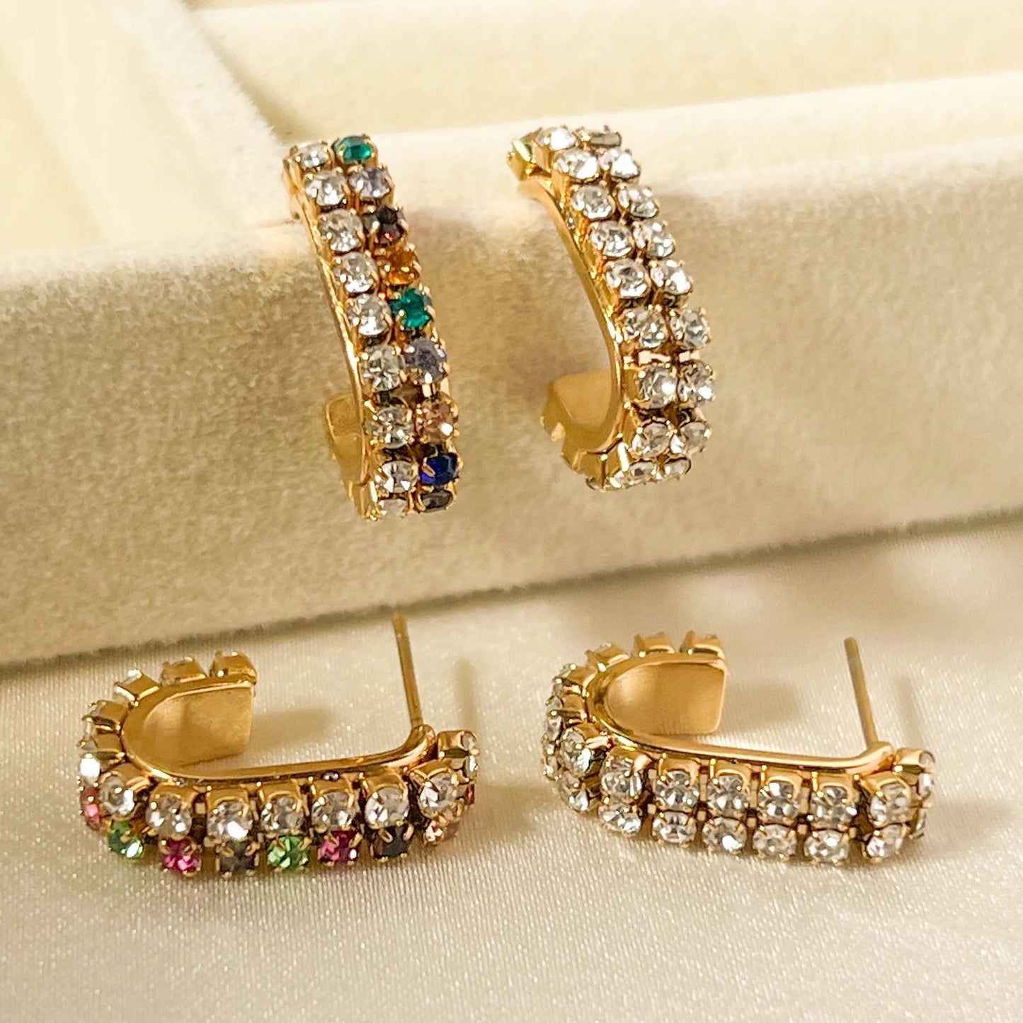 Aurora Hoops Earrings - 18K Gold Plated