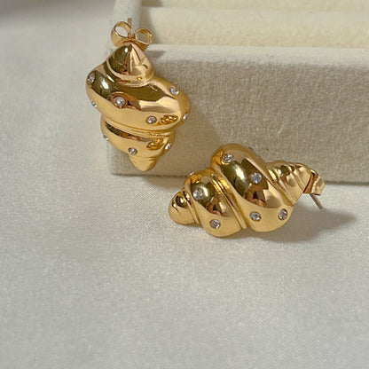 Croissant Earrings - 18K Gold Plated