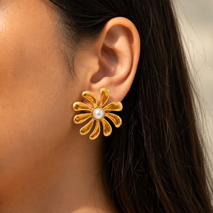 Aurelia Bloom Earrings - 18K Gold Plated
