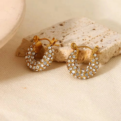 Galaxy Gleam Hoops Earrings - 18K Gold Plated
