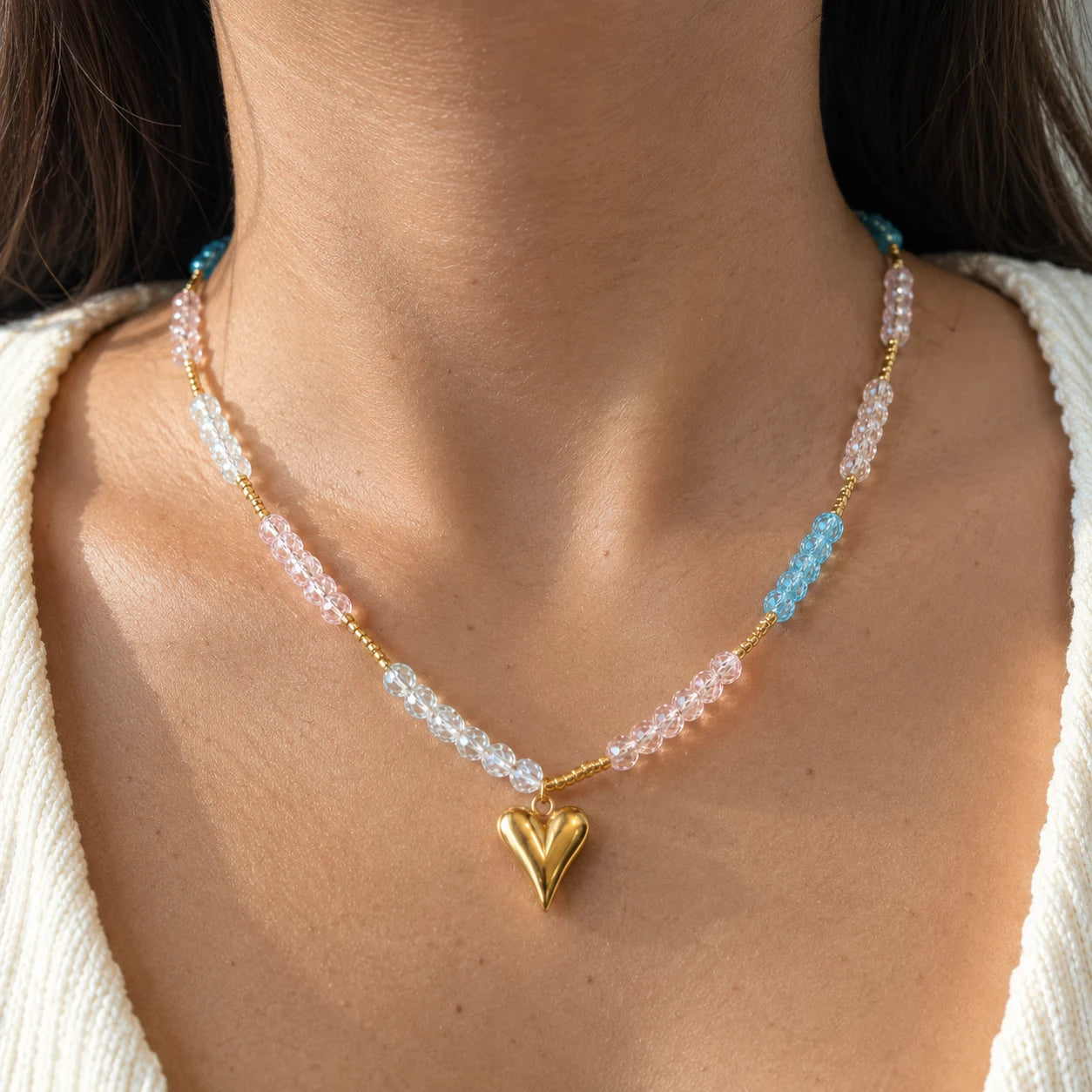 Heart Pop Necklace - 18K Gold Plated