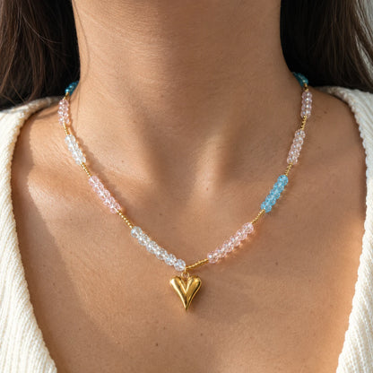 Heart Pop Necklace - 18K Gold Plated