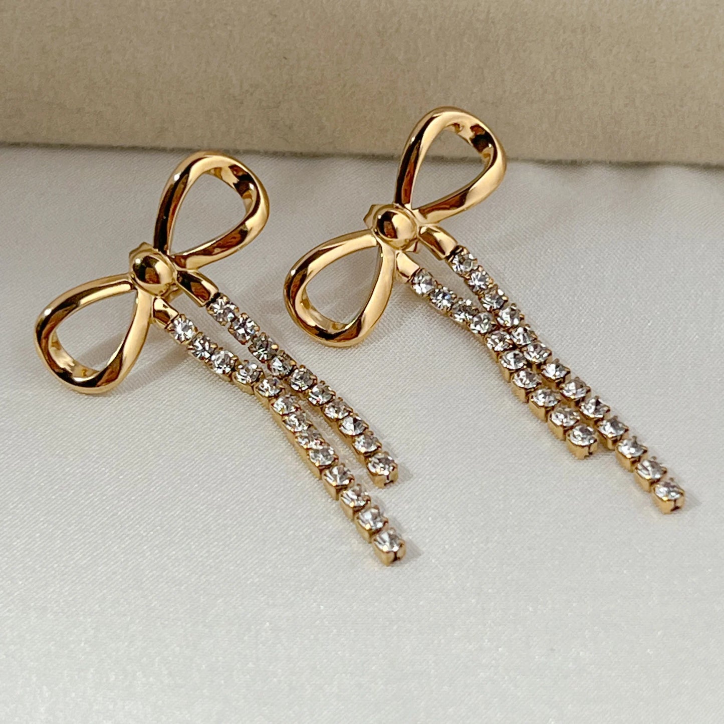 Ballerina Bow Earrings - 18K Gold Plated
