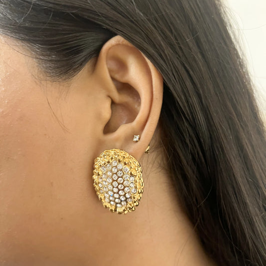 Glaze Dot Earrings - 18K Gold Plated
