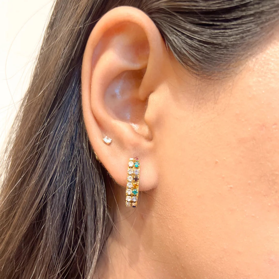 Aurora Hoops Earrings - 18K Gold Plated