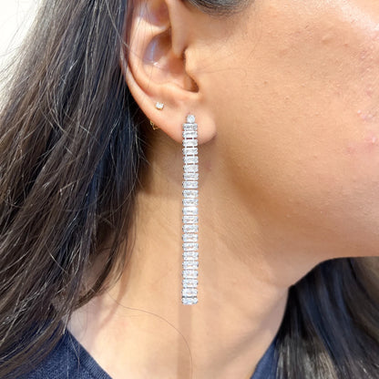 Dune Line Dangler Earrings - 18K Gold Plated