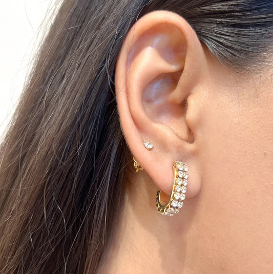 Aurora Hoops Earrings - 18K Gold Plated