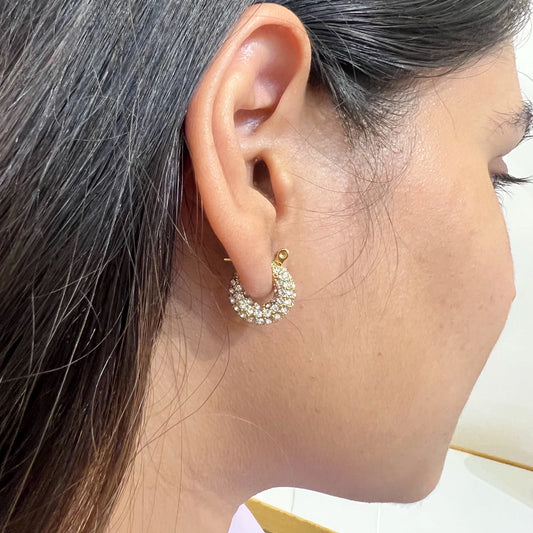 Galaxy Gleam Hoops Earrings - 18K Gold Plated