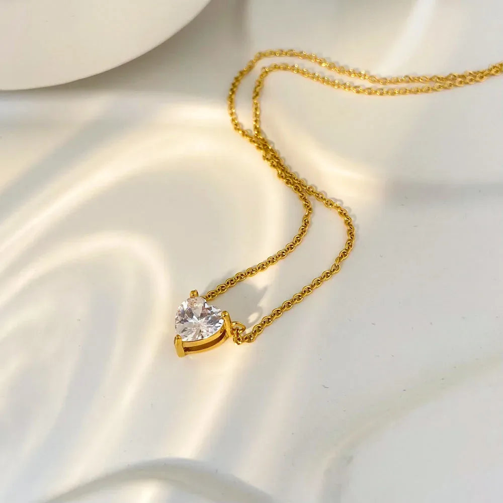 Forever Love Pendant Necklace - 18K Gold Plated