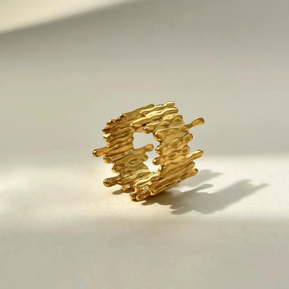 Urban Edge Ring - 18K Gold Plated