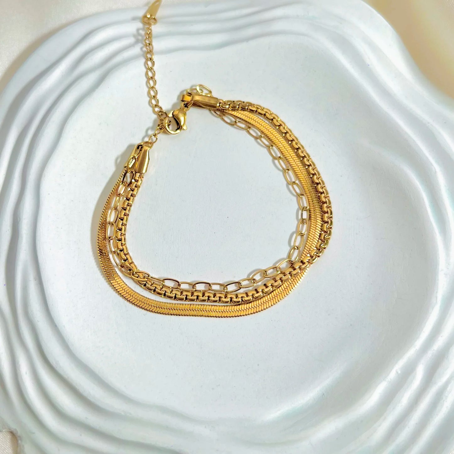 The Orbit Chain Bracelet - 18K Gold Plated