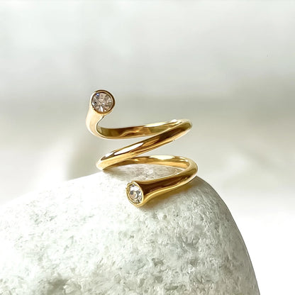 Serpent Loop Ring - 18K Gold Plated