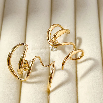 Twist Muse Earrings - 18K Gold Plated