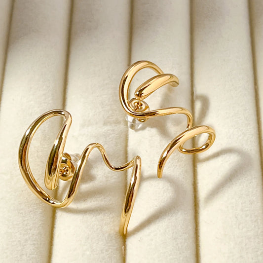 Twist Muse Earrings - 18K Gold Plated