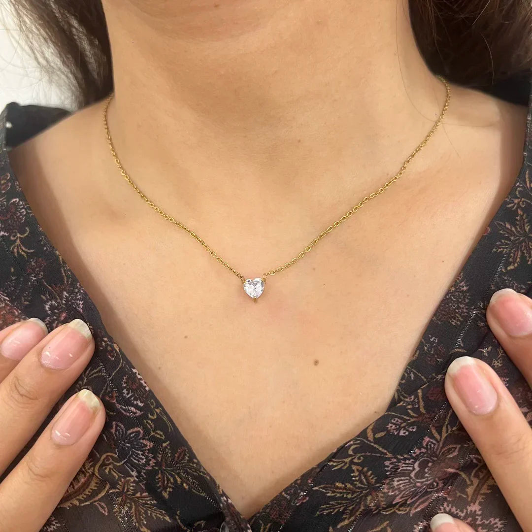 Forever Love Pendant Necklace - 18K Gold Plated