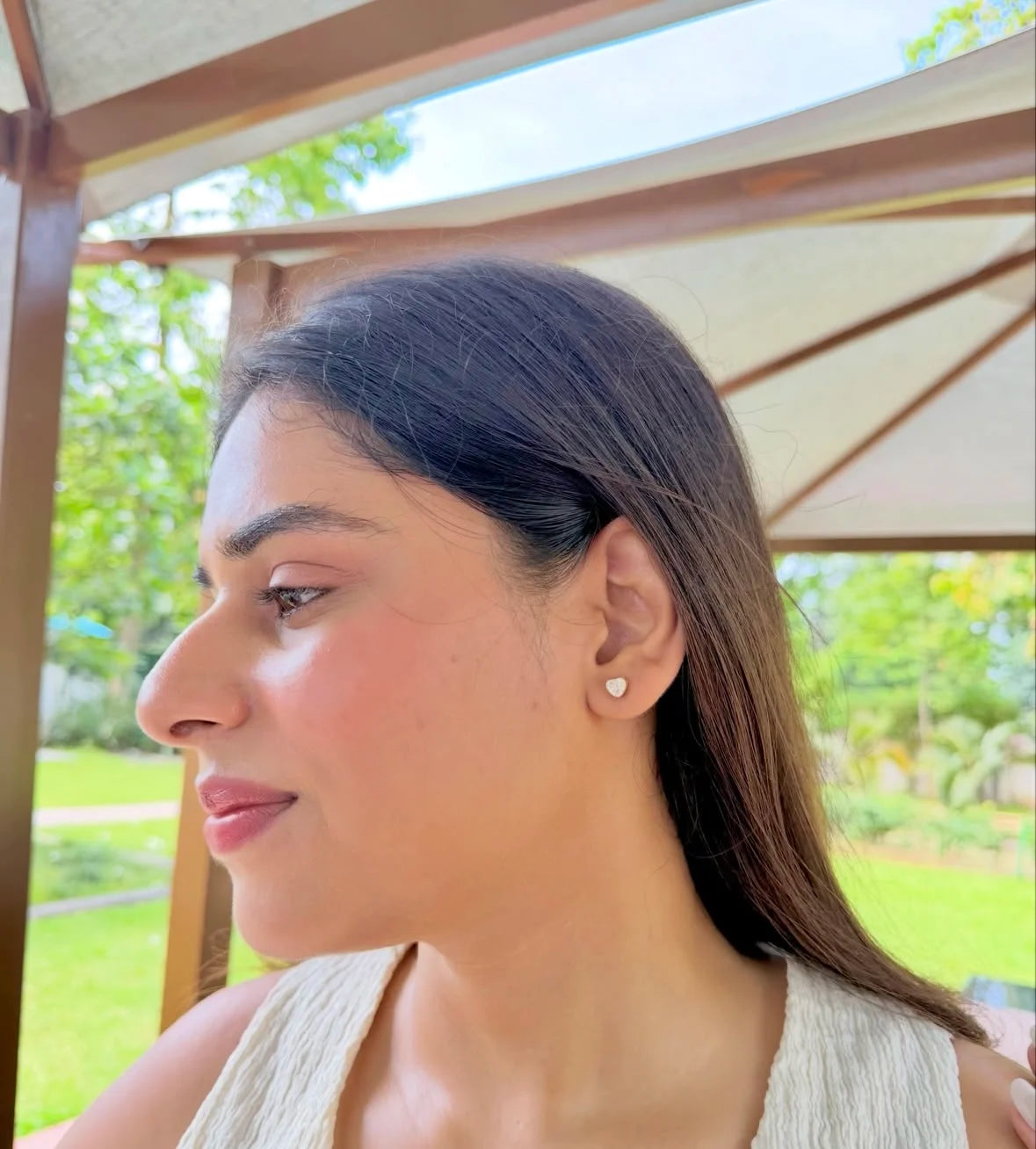 Golden Heart Studs