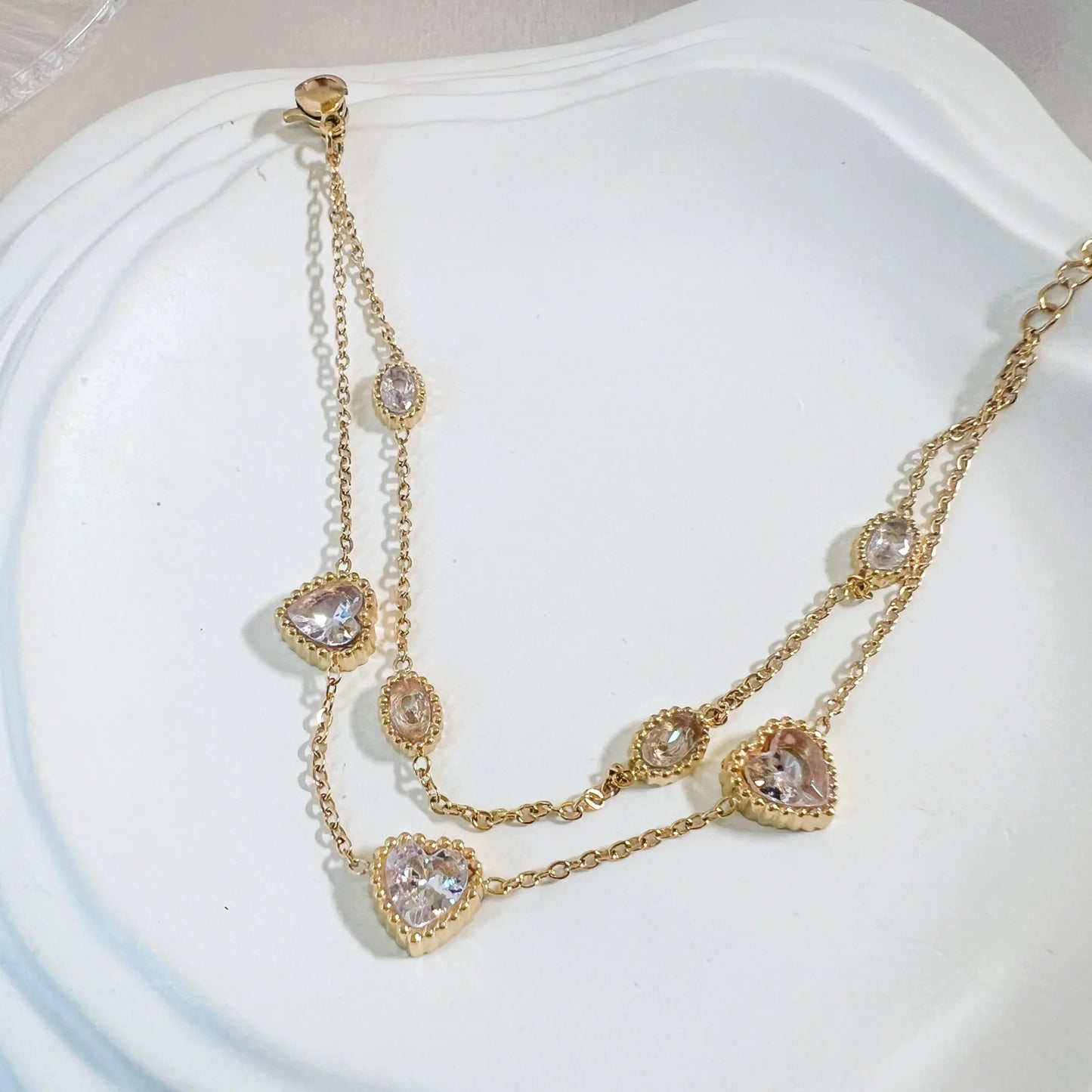 Heart's Journey Bracelet - 18K Gold Plated