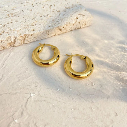 Everyday Embrace Hoops Earrings - 18K Gold Plated