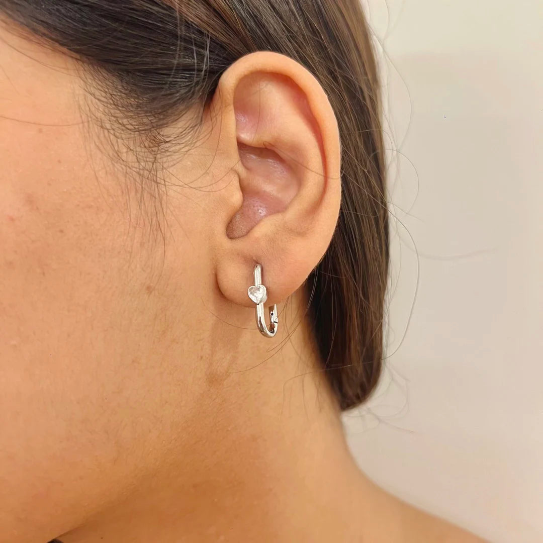 Heartlock Earrings - 18K Gold Plated