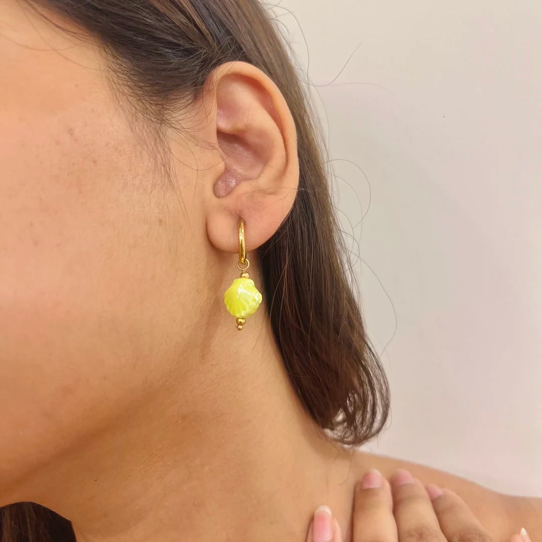 Liora Glow Hoop Earrings - 18K Gold Plated