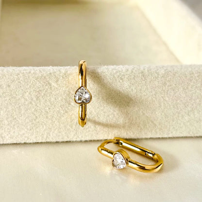 Heartlock Earrings - 18K Gold Plated
