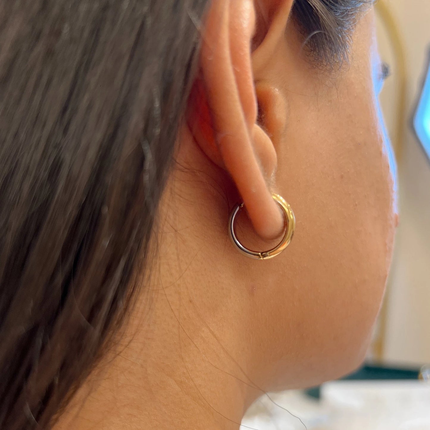 Day & Night Hoops Earrings - 18K Gold Plated