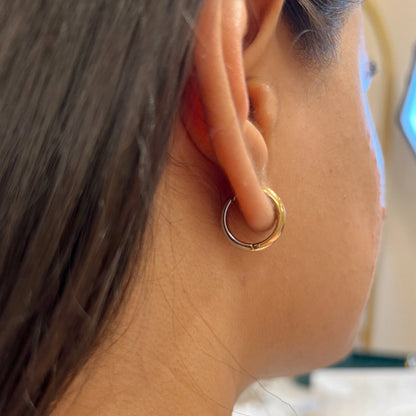 Day & Night Hoops Earrings - 18K Gold Plated