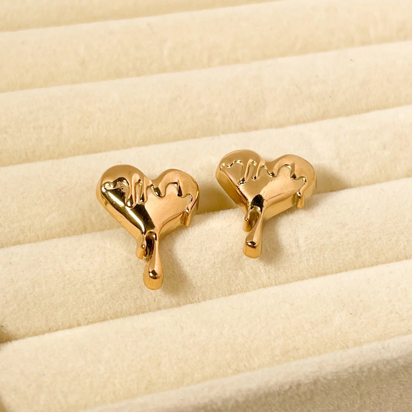 Scripted Love Earrings - 18K Gold Plated