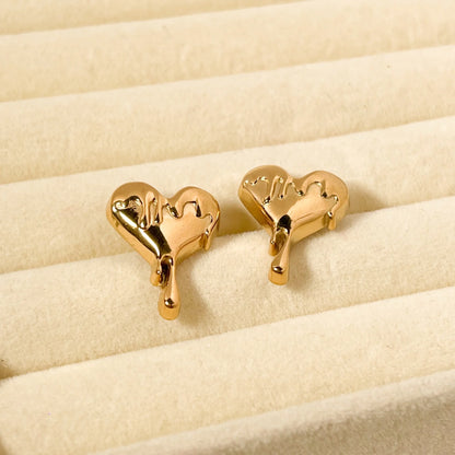 Scripted Love Earrings - 18K Gold Plated