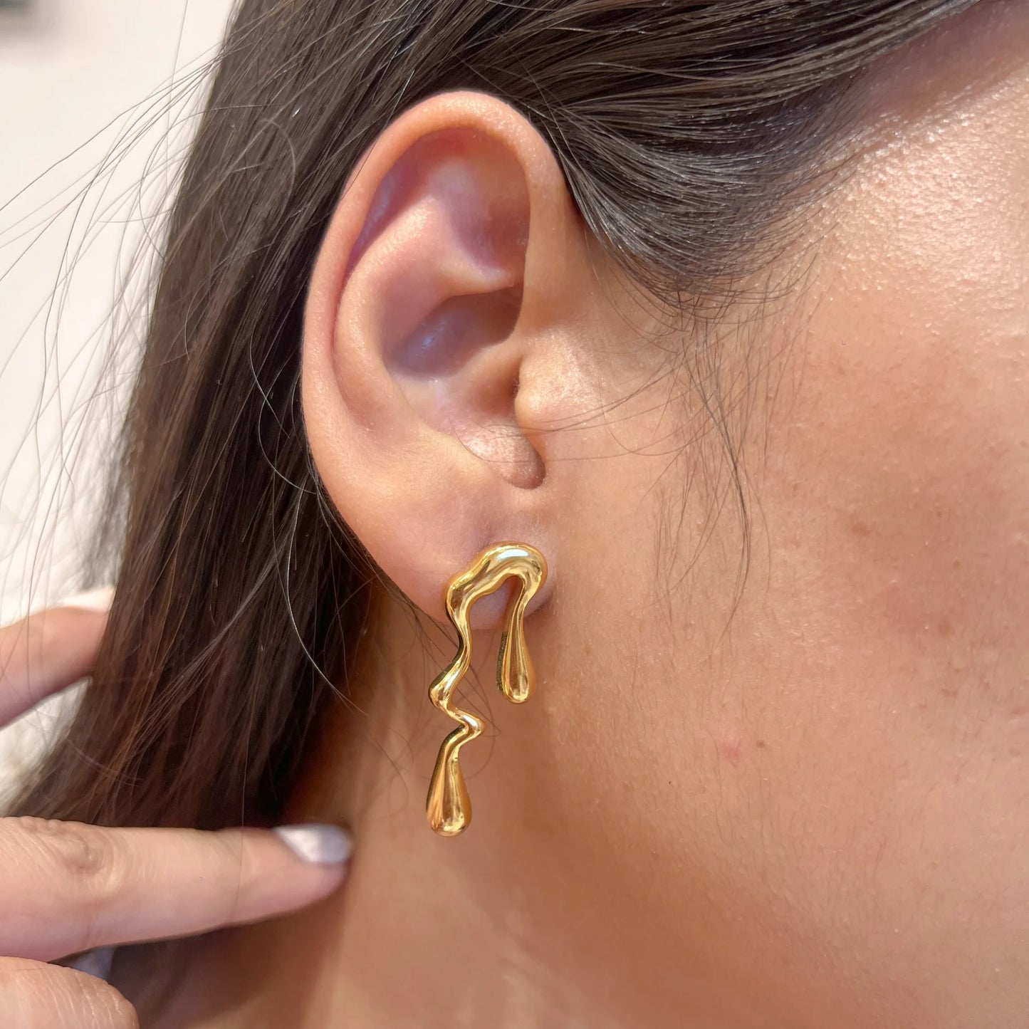 Melted Muse Earrings - 18K Gold Plated