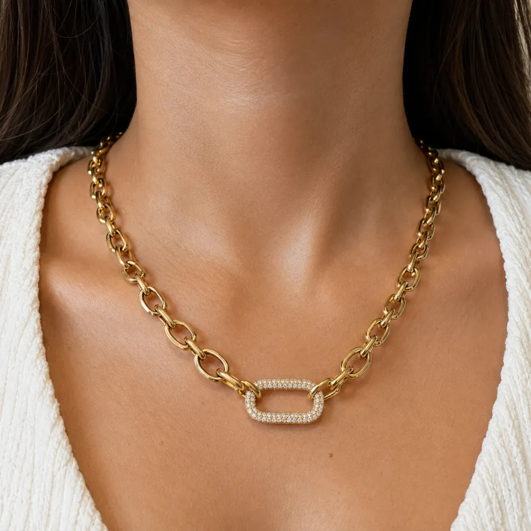 Link Up Necklace - 18K Gold Plated