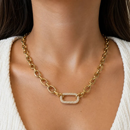 Link Up Necklace - 18K Gold Plated