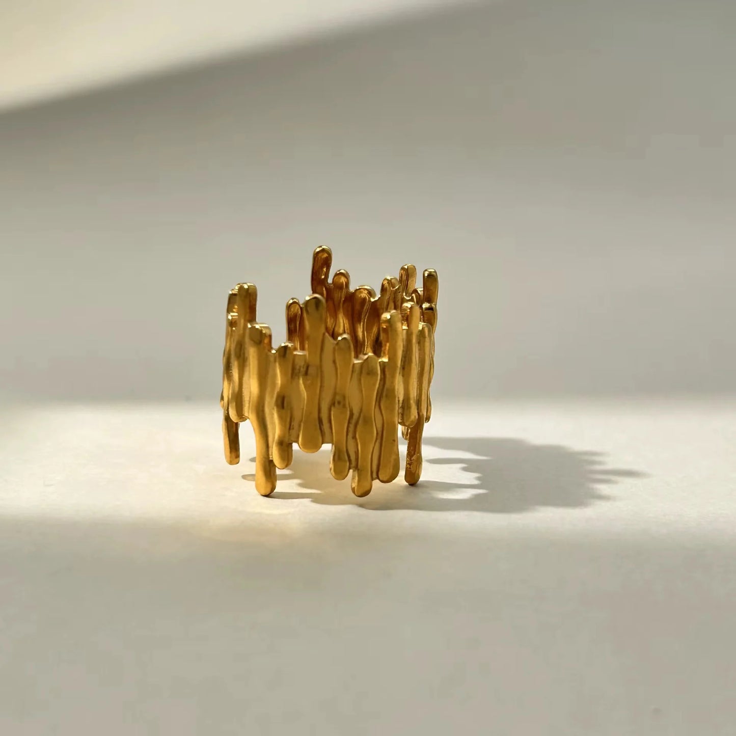 Urban Edge Ring - 18K Gold Plated