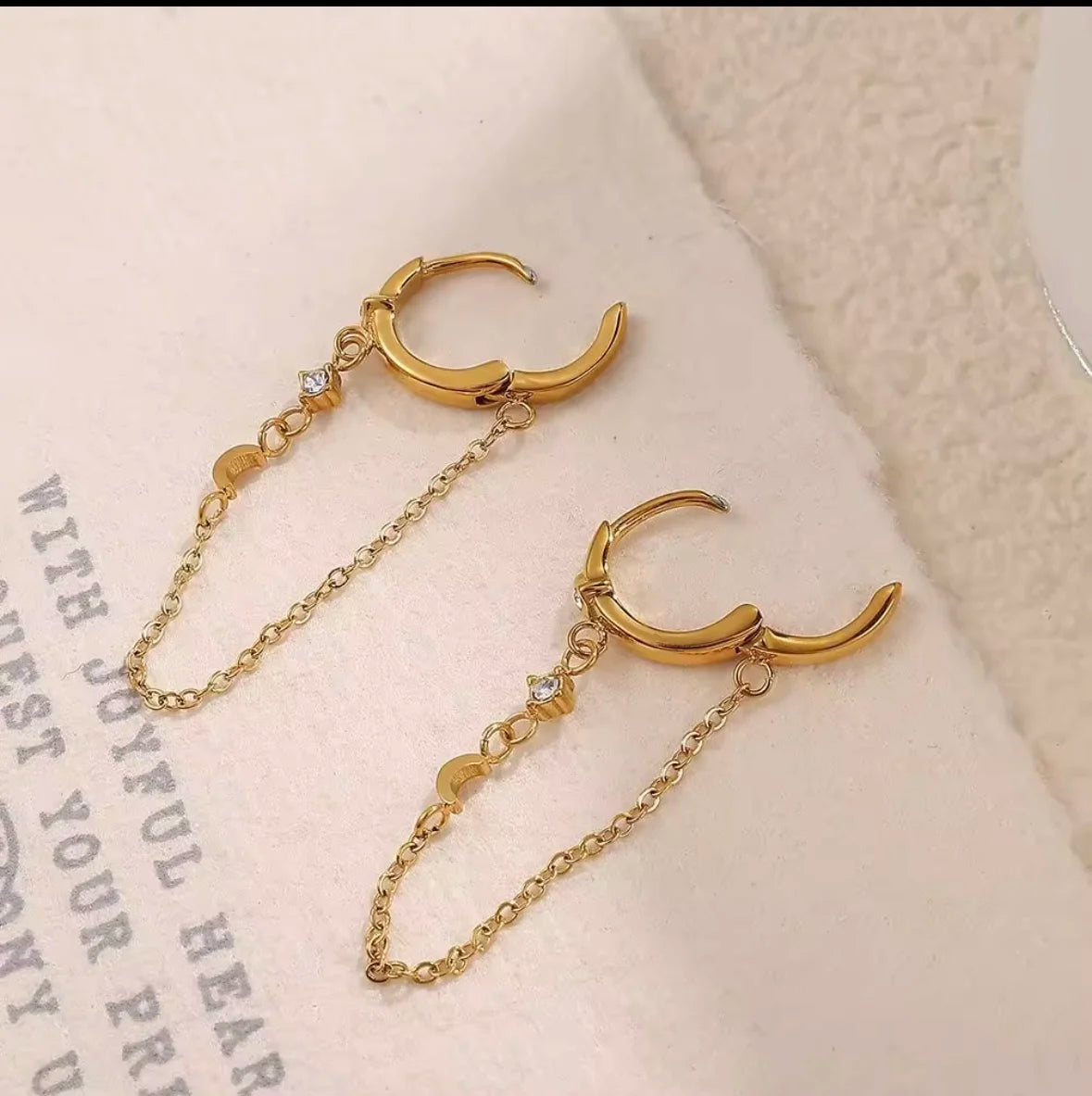 Night Sky Huggies Earrings