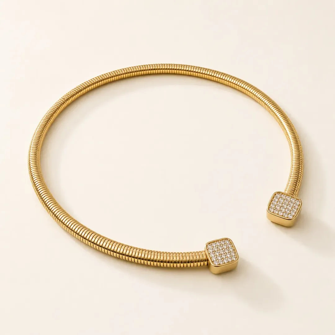 Orbit Cuff Necklace - 18K Gold Plated