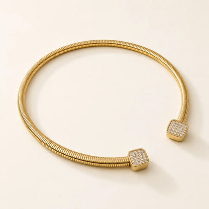 Orbit Cuff Necklace - 18K Gold Plated