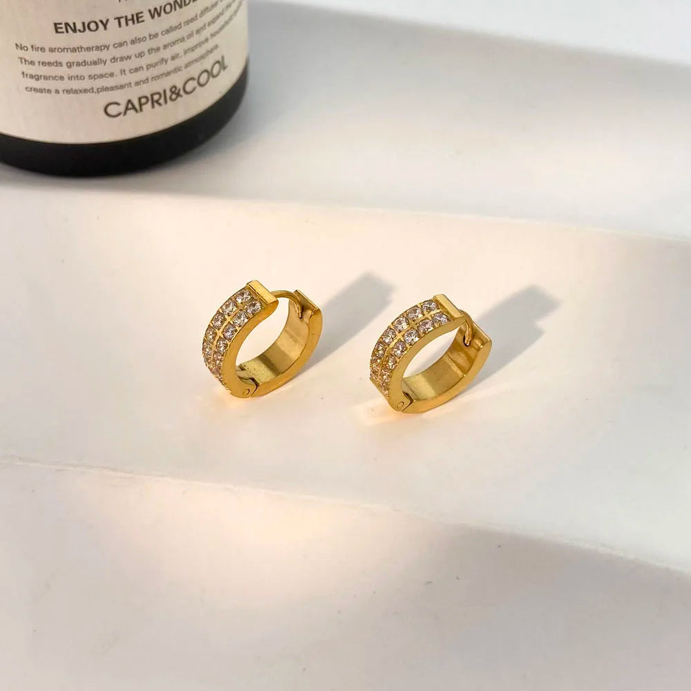 Warm Glow Hoops Earrings