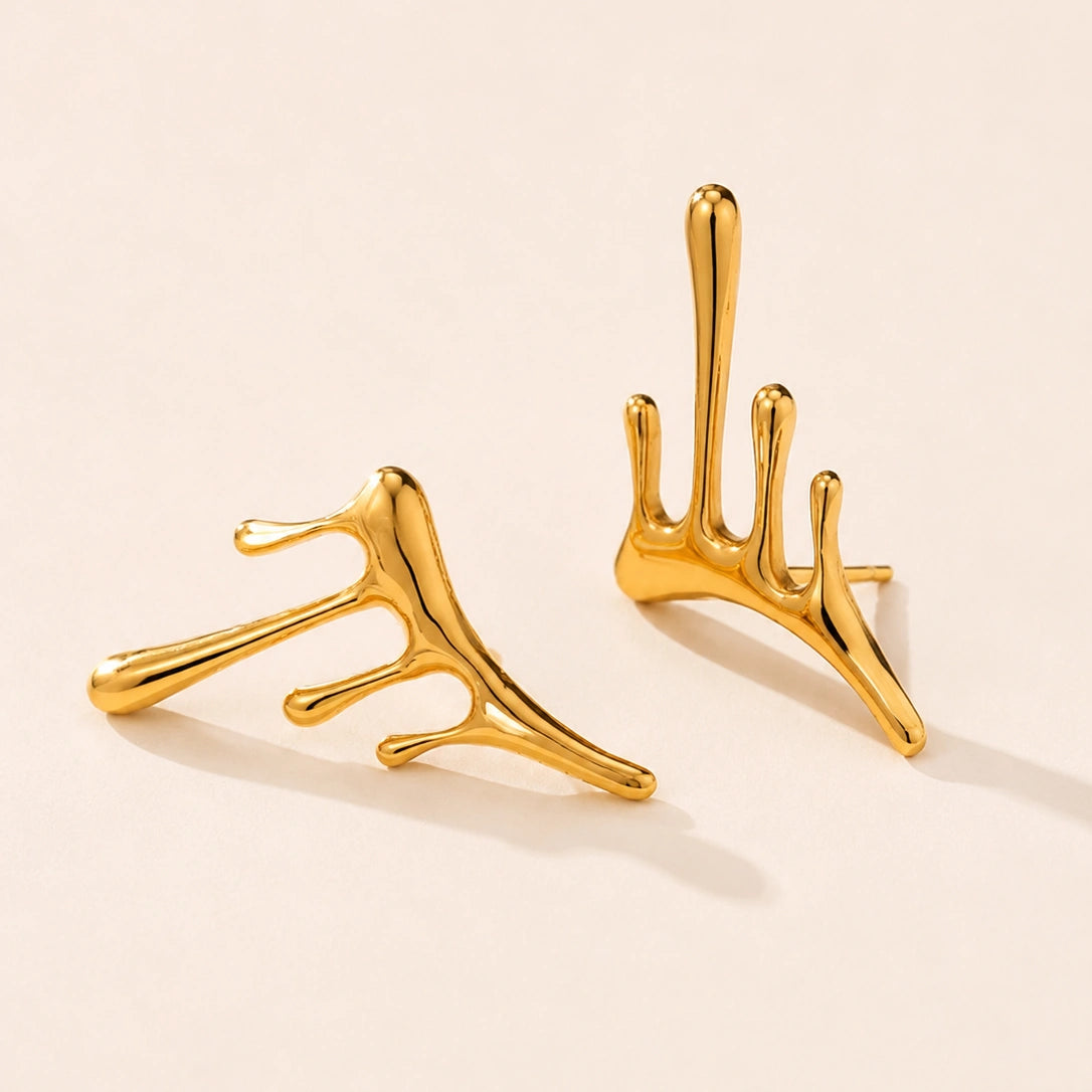 Dew Drops Earrings - 18K Gold Plated