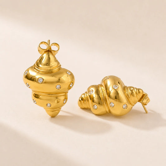 Croissant Earrings - 18K Gold Plated