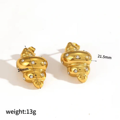 Croissant Earrings - 18K Gold Plated