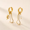 Orbit Dangle Dangler Earrings - 18K Gold Plated