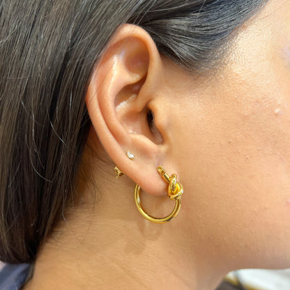 Nova Loop Hoops Earrings - 18K Gold Plated