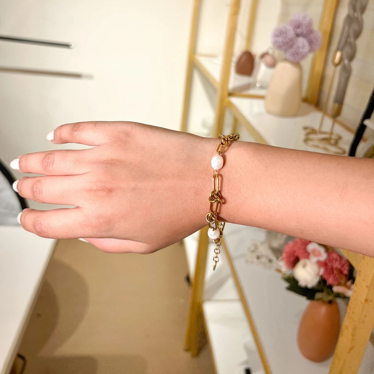 Tied in Pearl Bracelet - 18K Gold Plated