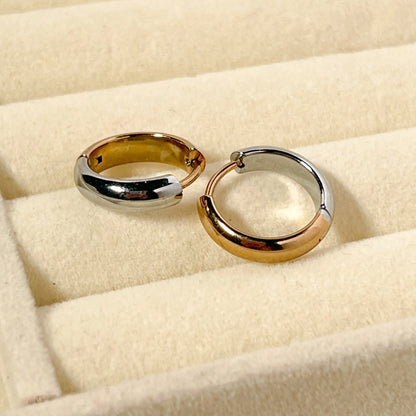 Day & Night Hoops Earrings - 18K Gold Plated