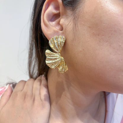 Fluttered Bold Earrings - 18K Gold Plated