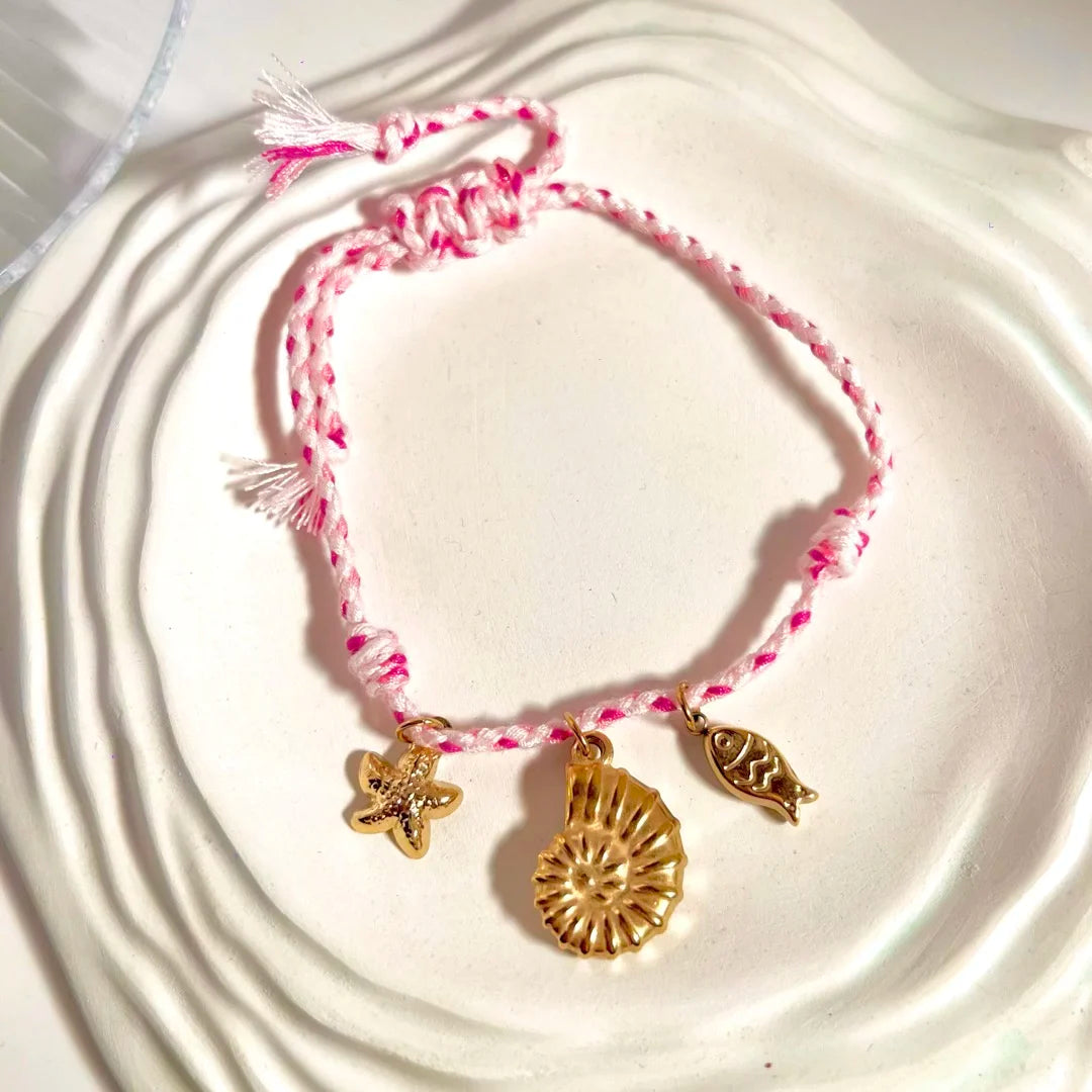 Everyday Charm Thread Bracelet - 18K Gold Plated