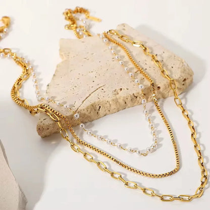 Celene Layered Necklace - 18K Gold Plated