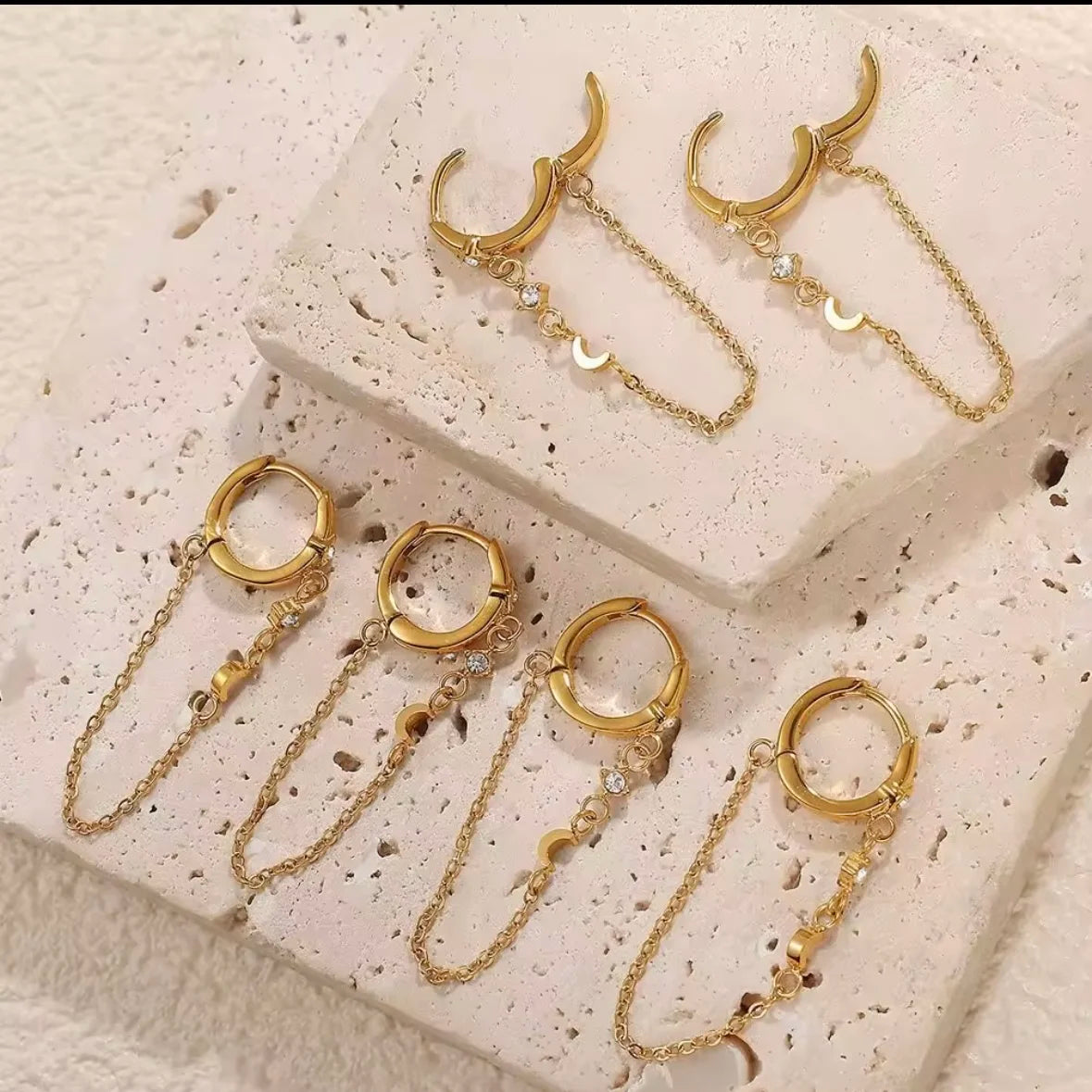 Night Sky Huggies Earrings